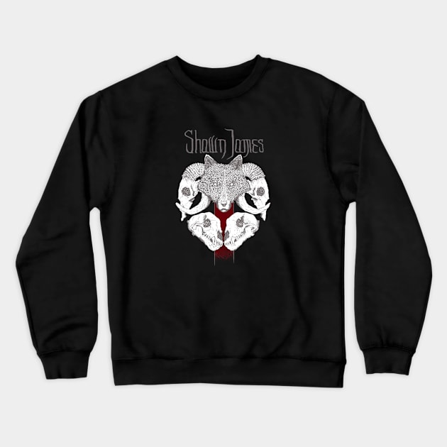 Shawn James Wolf Skull Crewneck Sweatshirt by Stephensb Dominikn